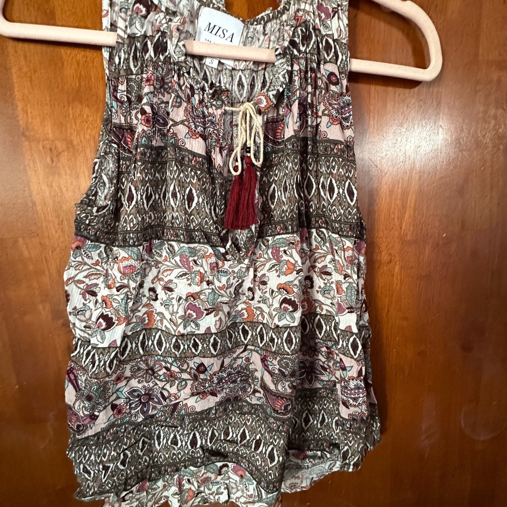 Misa Los Angeles Multicolor Boho Tank Top